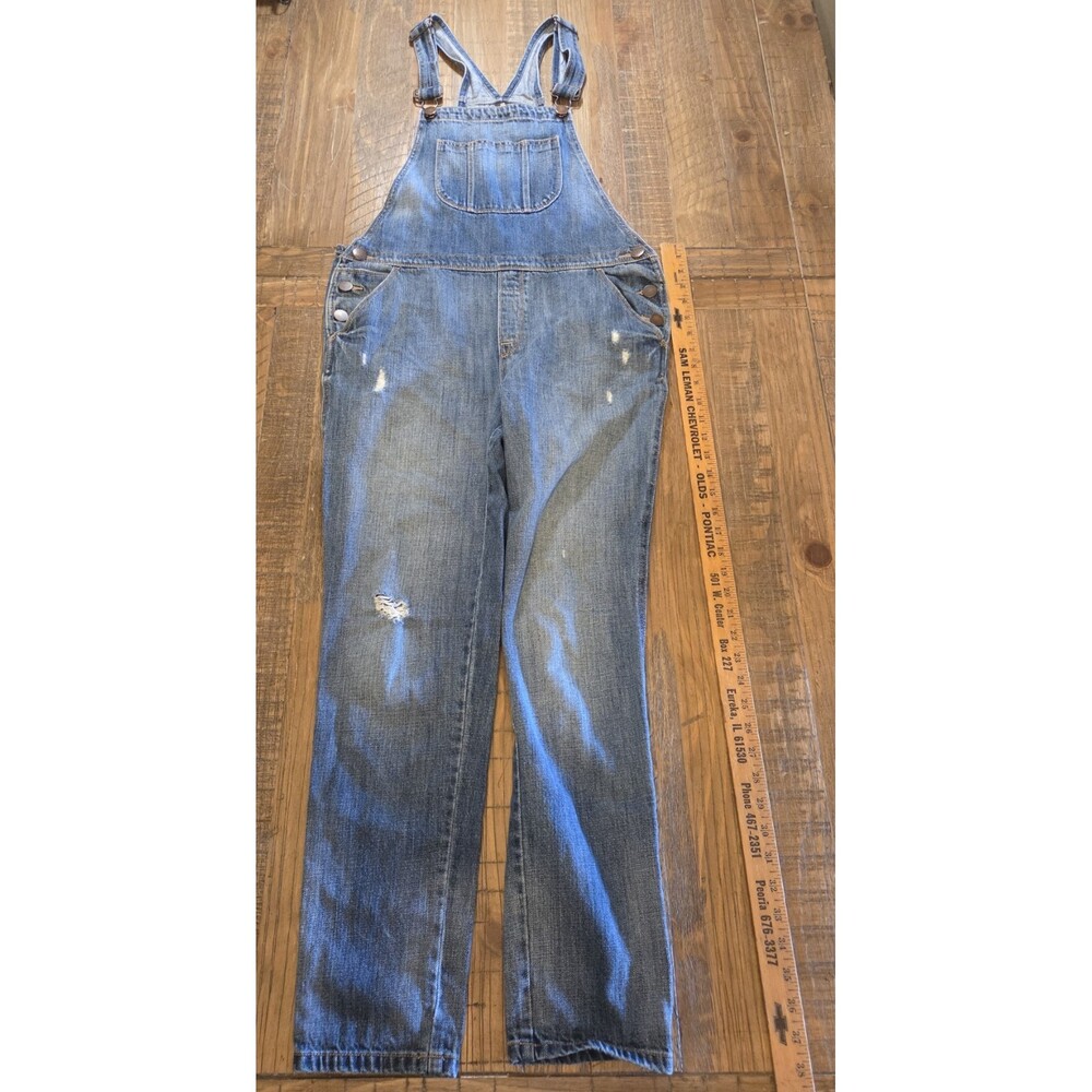 Ann Taylor Loft Women's Distressed Denim Overalls - Size S